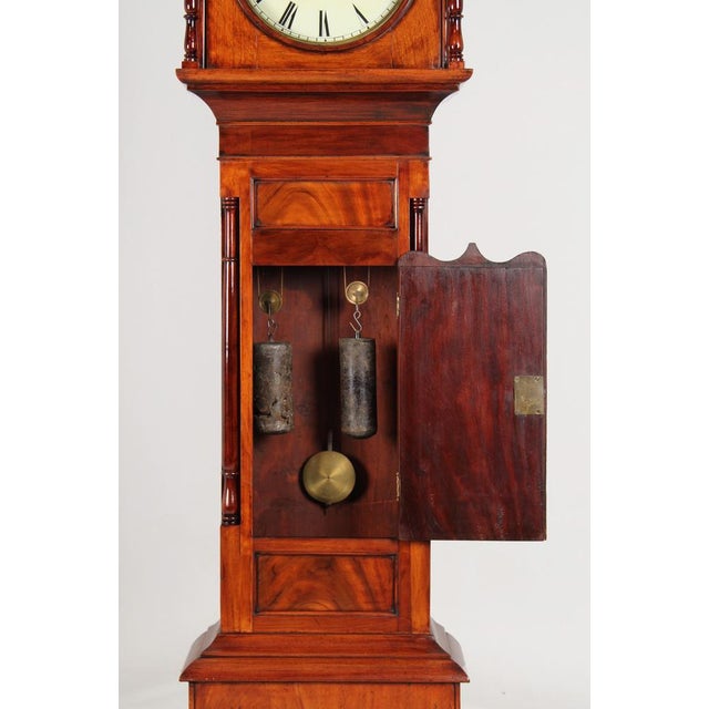 Wood Antique Grandfather Clock, 1800s For Sale - Image 7 of 12