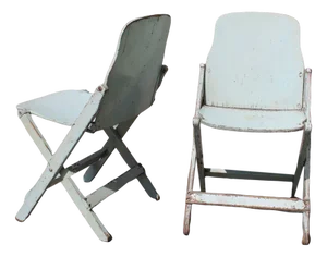 Set of Italian Lacquered Curved Wood Folding Chairs, 1950s