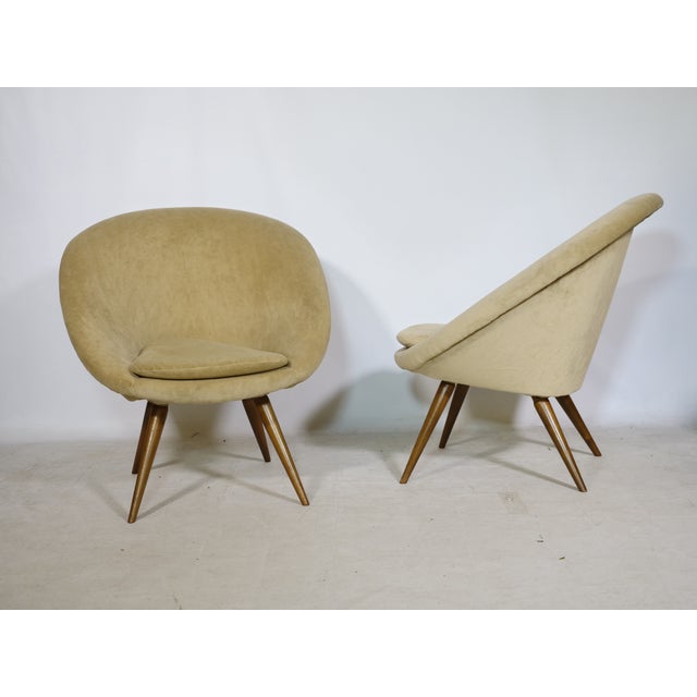 Mid-Century Shell Lounge Chairs in the style of Jean Royère, 1950s, Set of 2 For Sale - Image 12 of 12