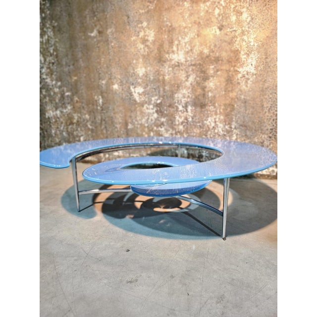 Italian Spiral Glass Coffee Table, 1990s For Sale - Image 3 of 7