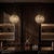 Vintage Aloadecor 2-Light W12 In. Warm Brass Globe Chandelier Small Crystal Chandelier Cage-Style Shade Pendant Light For Sale - Image 9 of 10