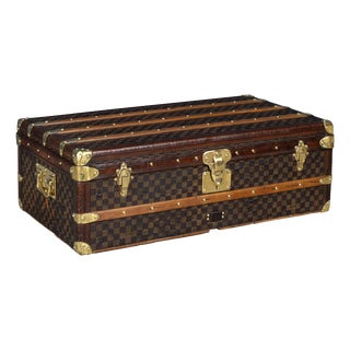 19th Century Antique Steamer Trunk in Damier Canvas from Louis Vuitton, France For Sale