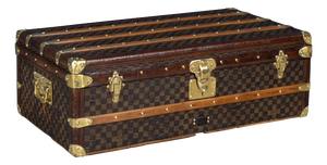 19th Century Antique Steamer Trunk in Damier Canvas from Louis Vuitton, France