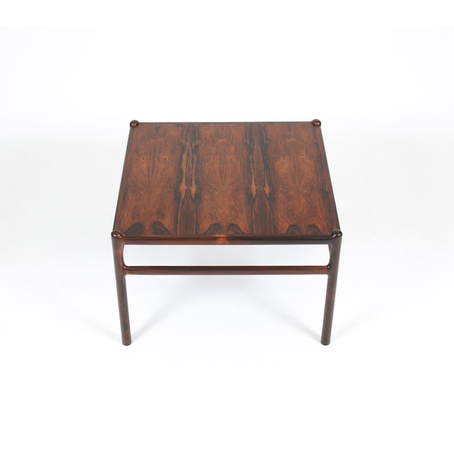 1960s Vintage 1960 Danish Square Rosewood Coffee or Corner Table by Cf Christensen For Sale - Image 5 of 12