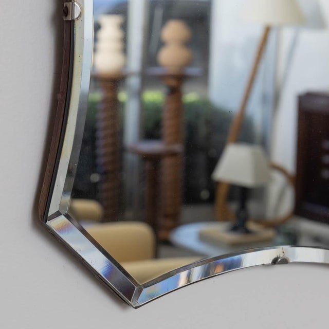 Silver 1930s French Art Deco Beveled Mirror For Sale - Image 8 of 11
