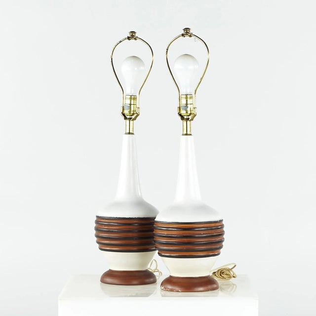 Mid-Century Modern Mid Century Table Lamps - Pair For Sale - Image 3 of 8