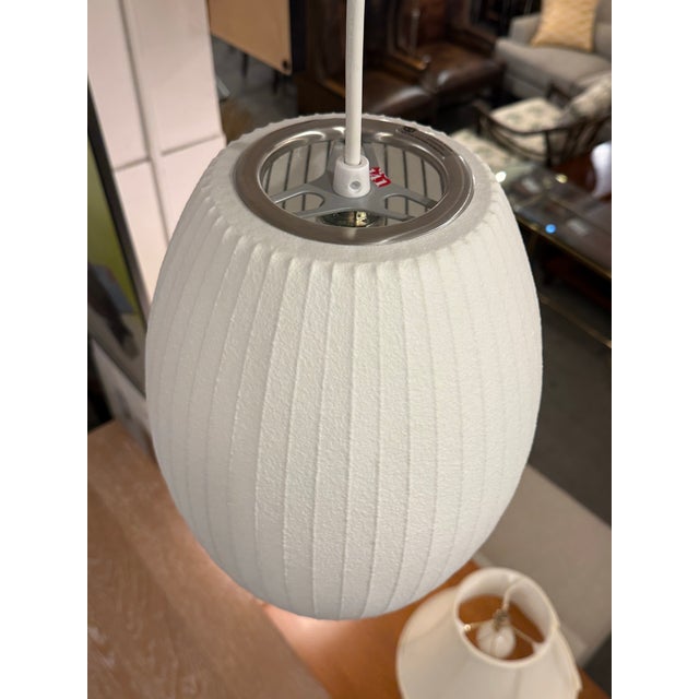 Metal George Nelson for Herman Miller Nelson Cigar Bubble Pendant Light For Sale - Image 7 of 12