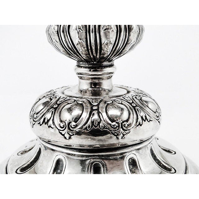 Art Nouveau Bowl on Stand with Flute Vase, 1900s For Sale - Image 9 of 13