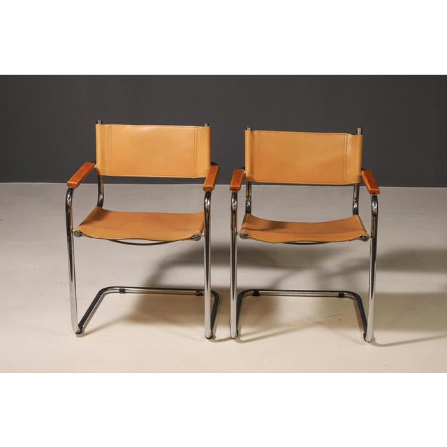 Set of Tubular Steel Cantilever Armchairs, 1970s For Sale - Image 12 of 18