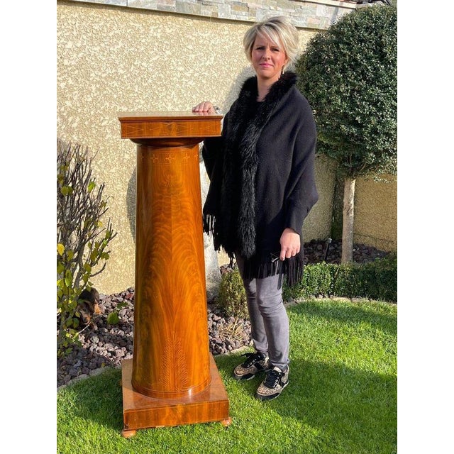 Wood Charles X Mahogany Column For Sale - Image 7 of 11