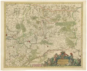 Map of Lorraine in France by Allard, 1690