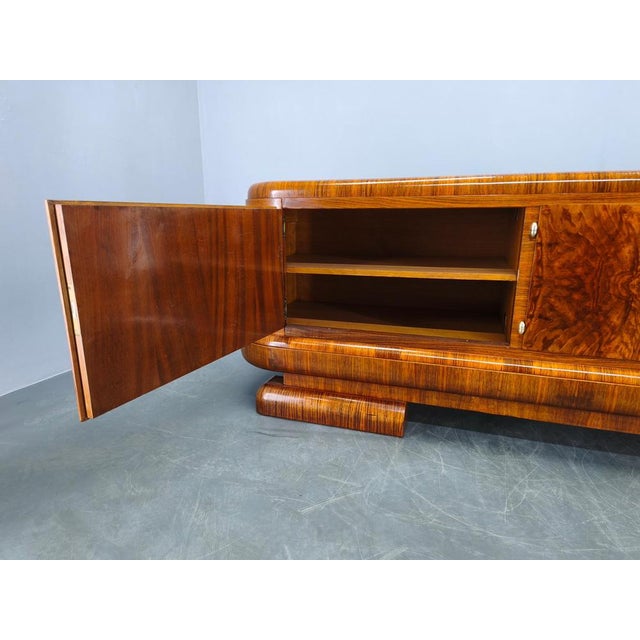 Brown Art Deco Walnut Sideboard, Czechoslovakia, 1930s For Sale - Image 8 of 18