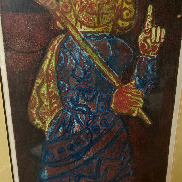#1 of 50 | Luis Alberto Solari Signed and Numbered Etching - “Queen of the Brooms” Professionally Assembled in Its Original Mid-Century Frame For Sale - Image 4 of 10