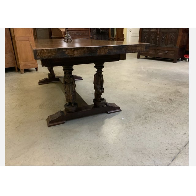 Vintage Monastery Table in Oak, 1940 For Sale - Image 12 of 13