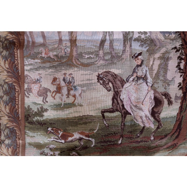 1950s, Mid-Century German Tapestry Wall Hanging 6.11' X 5.1' For Sale - Image 10 of 17