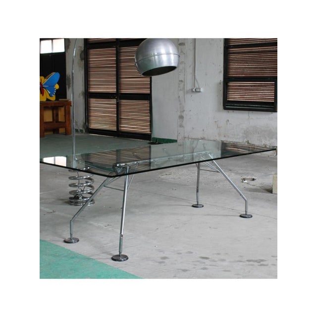 Crystal Nomos Table by Norman Foster for Tecno, Italy, 1989 For Sale - Image 6 of 18