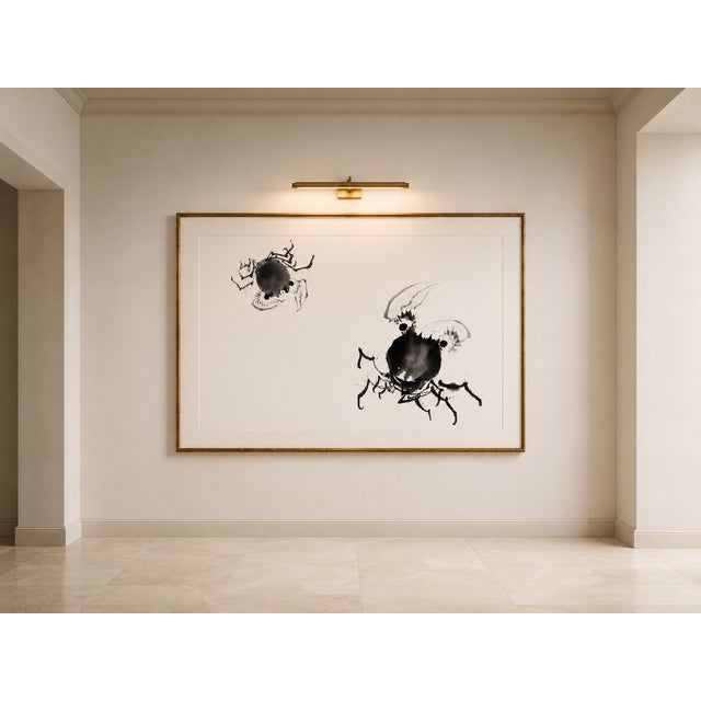 Japanese Crabs by Katsushika Hokusai, Vintage Japanese Art Print Reproduction, 24" X 16" For Sale In Buffalo - Image 6 of 8