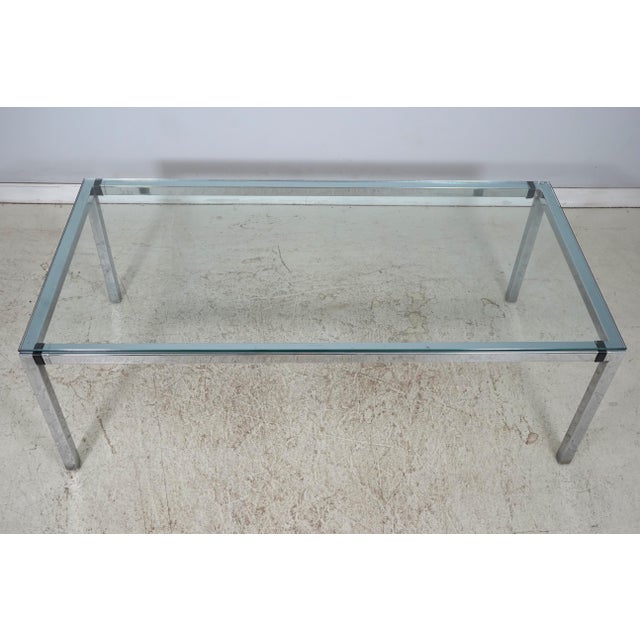 1960s Milo Baughman Mid Century Modern Glass Top Table & 6 Chairs Set For Sale - Image 5 of 18