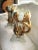 Vintage Italy Dolphin Base & Double Snake Handle Gold & Grey Vases- a Pair For Sale In Columbia, SC - Image 6 of 13