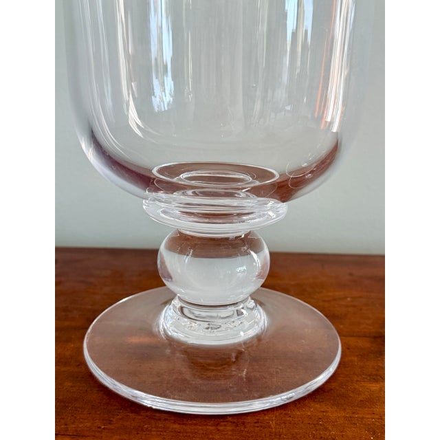 Simon Pearce Simon Pearce Signed 12" Glass Hurricane, Candle Holder Hartland Pattern For Sale - Image 4 of 8