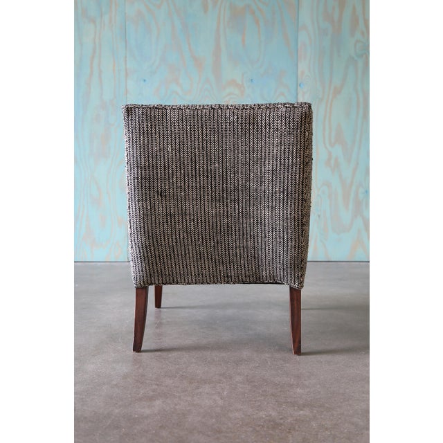 1950s Ernst Schwadron Style Black and White Wool Boucle Lounge Chair Pair For Sale - Image 15 of 16