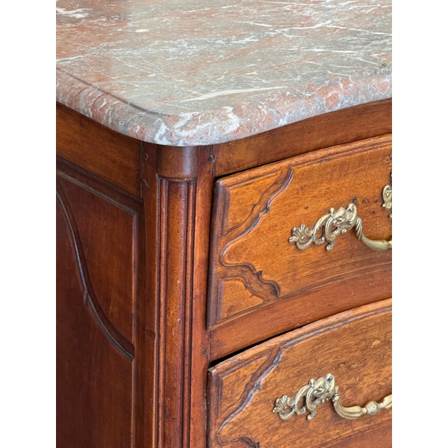 Brown 18th Century Continental Commode With a Marble Top For Sale - Image 8 of 13