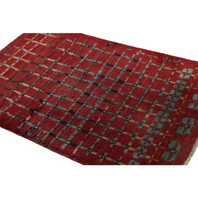Hand-knotted in wool, circa 1960 - 1970, this 3x6 vintage Zeki Müren Art Deco rug is an exciting curation from Rug &...