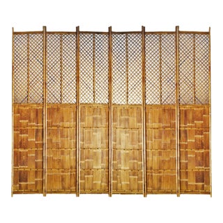 Mid 20th Century Bamboo Screens- Set of 6 For Sale