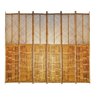 Mid 20th Century Bamboo Screens- Set of 6 For Sale