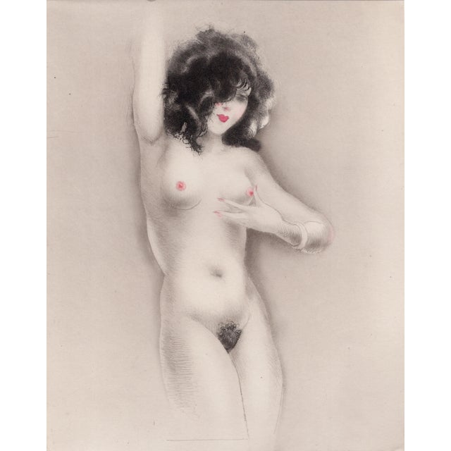 Louis icart (1888 - 1950) slightly swollen areola (aréole renflée légèrement) from "the life of breasts" original colour...