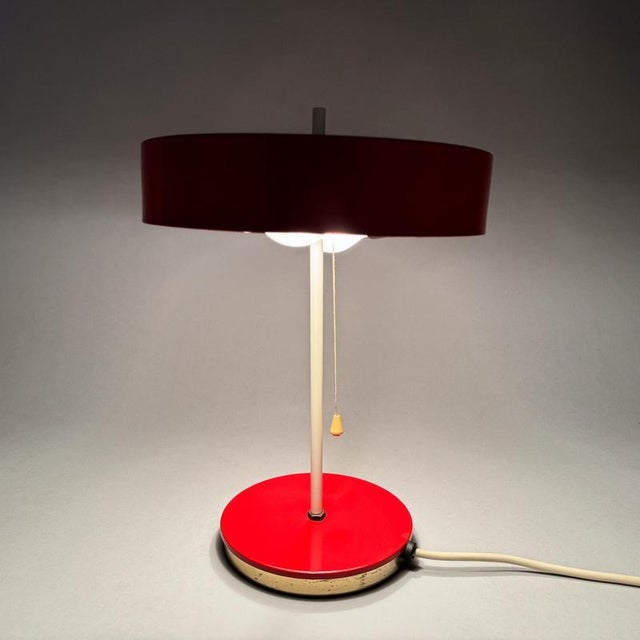 Mid-Century Space Age Table Lamp attributed to Kamenicky Senov, Former Czechoslovakia, 1970s For Sale - Image 10 of 12