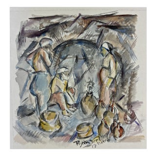 Heinrich Richter-Berlin Watercolor, November Group Expressionst, 1917, Paper For Sale