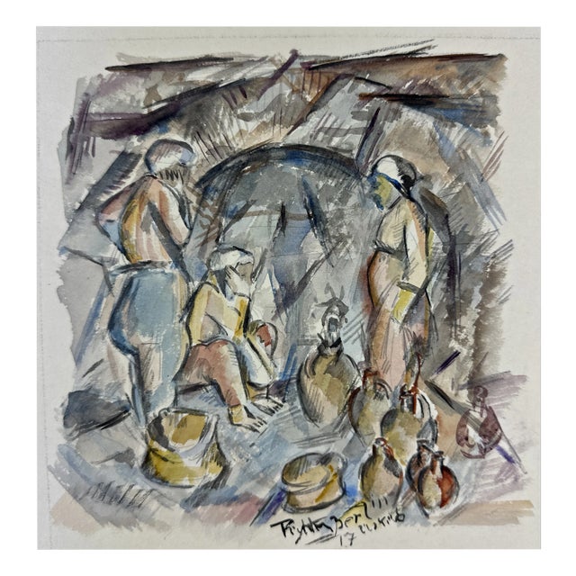 Heinrich Richter-Berlin Watercolor, November Group Expressionst, 1917, Paper For Sale