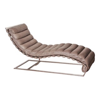 Oviedo Leather Chaise by Restoration Hardware For Sale