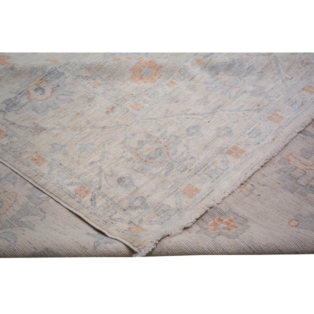 Turkish Turkish Oushak Hand Knotted Wool Rug, 12'1"x14'8" For Sale - Image 3 of 5
