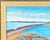 This is a wonderful oil on canvas tranquil impressionistic seascape of low-tide framed in an Italian made light colored...