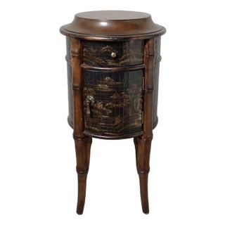 1970s Ethan Allen Chinoiserie Accent Table Cabinet For Sale