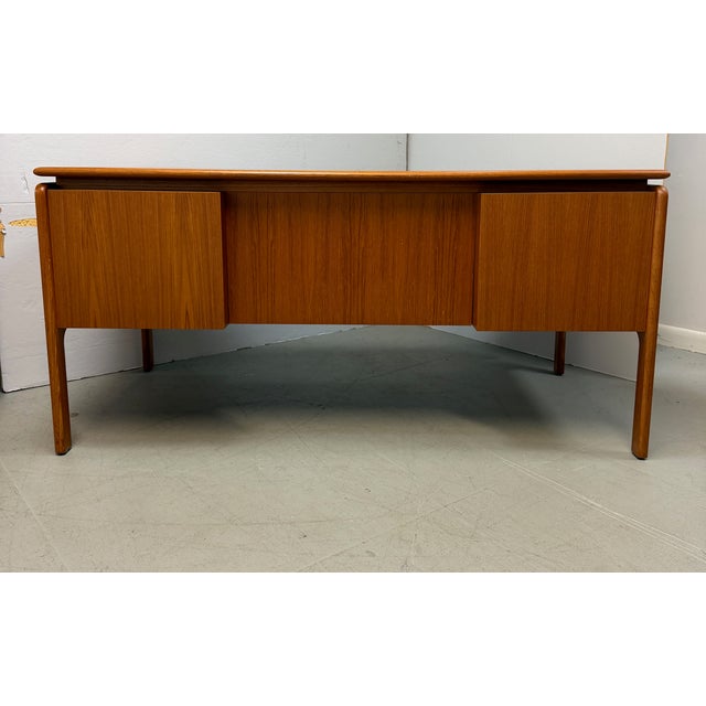 Mid-Century Modern Teak Executive Desk by Danflex, Denmark, 1960s-70s For Sale - Image 4 of 12
