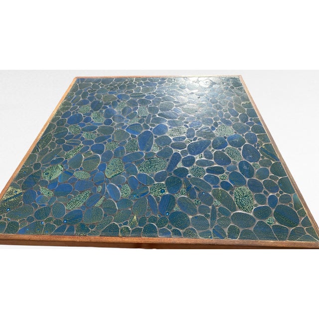 Mid-Century California Mosaic Tile Top Accent Table – Provenance: Eve Paige Spencer Collection For Sale - Image 10 of 15