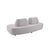 Modern Zerani Curved Sofa With Movable Backrests For Sale - Image 3 of 10