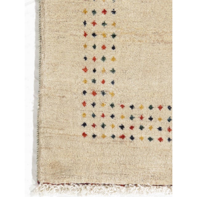 1980s Vintage Hand-Knotted Persian Gabbeh Runner 2'8" X 10'2" For Sale - Image 5 of 5