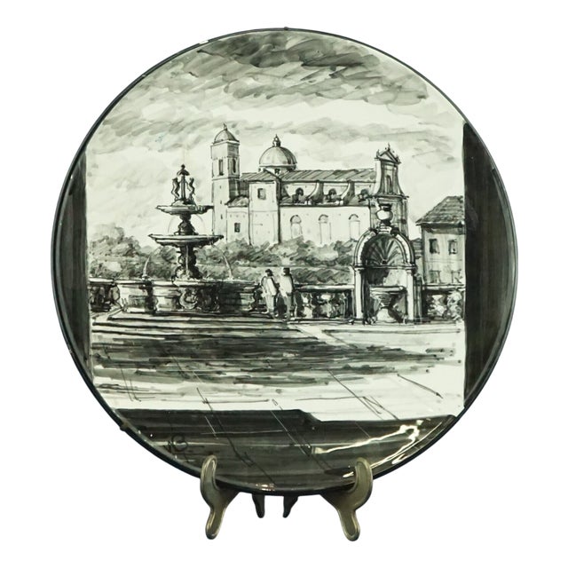 Vintage Ceramic Plate by Miramare Bucci, 1930s For Sale