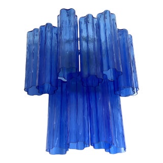 Contemporary Blue “Tronchi” Wall Sconce in Venini Style For Sale