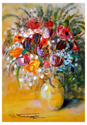 Uldis Krauze, Cheerful Bouquet, 2000s, Oil on Board