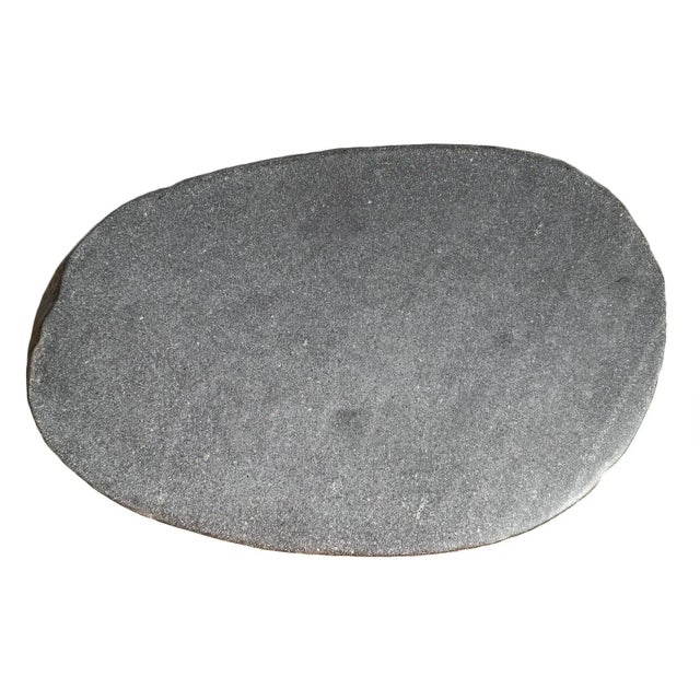 Solid heavy stone boulder rustic outdoor side table or stool. This rustic organic modern piece will look beautiful and...