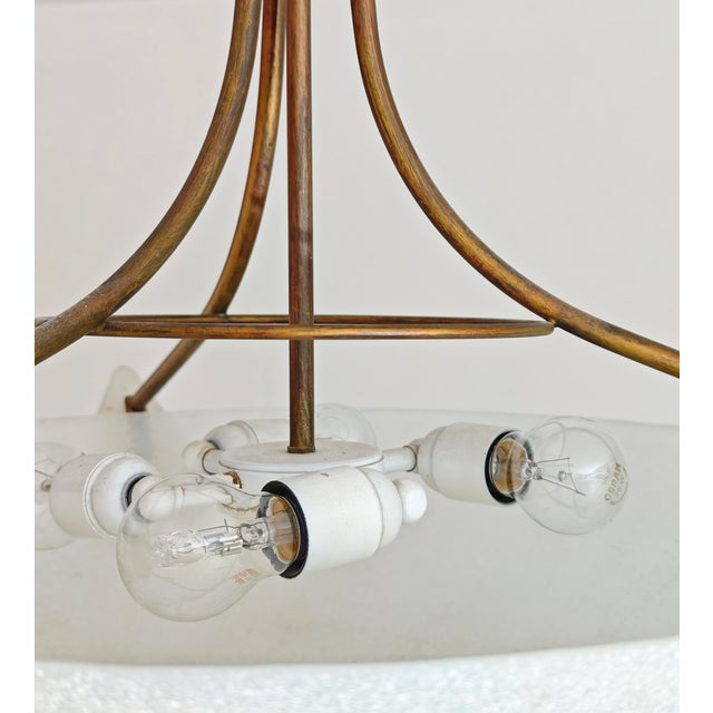 Pendant Lamp in Burnished Metal and Murano Glass, 1980s For Sale - Image 14 of 16