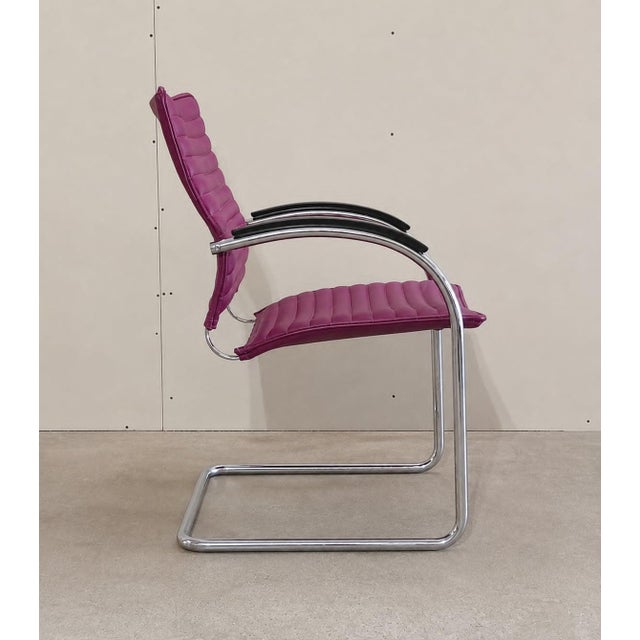 1980s Tubular Cantilever Model S74 FV Chairs by Josef Gorcica for Thonet, 1980s, Set of 6 For Sale - Image 5 of 10