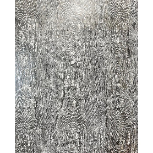 2000 - 2009 Vintage Custom Faux Bois Edelman Leather Parsons Dining or Writing Table For Sale - Image 5 of 9