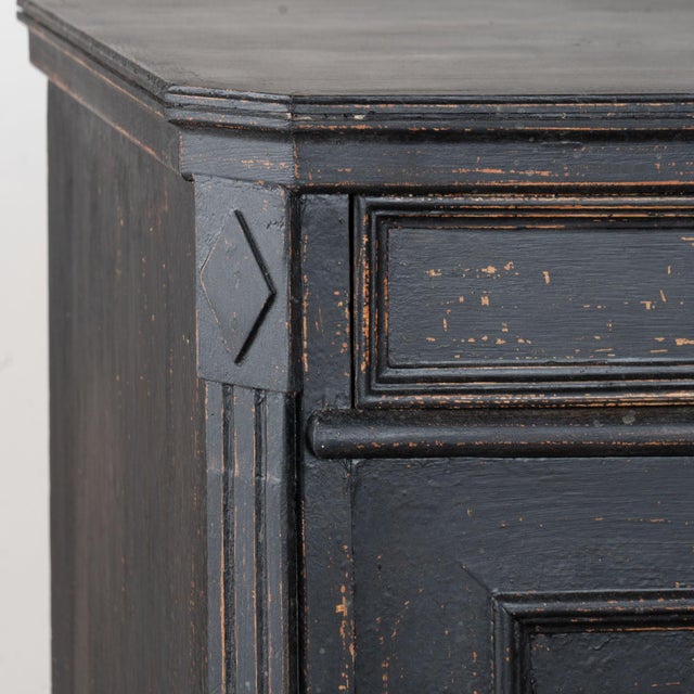 19th Century Swedish Gustavian Black Sideboard Buffet For Sale - Image 11 of 17