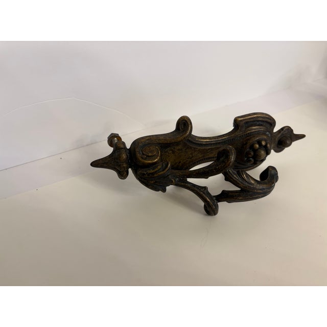 Vintage Victorian Style Cast Iron Door Knocker For Sale - Image 4 of 6